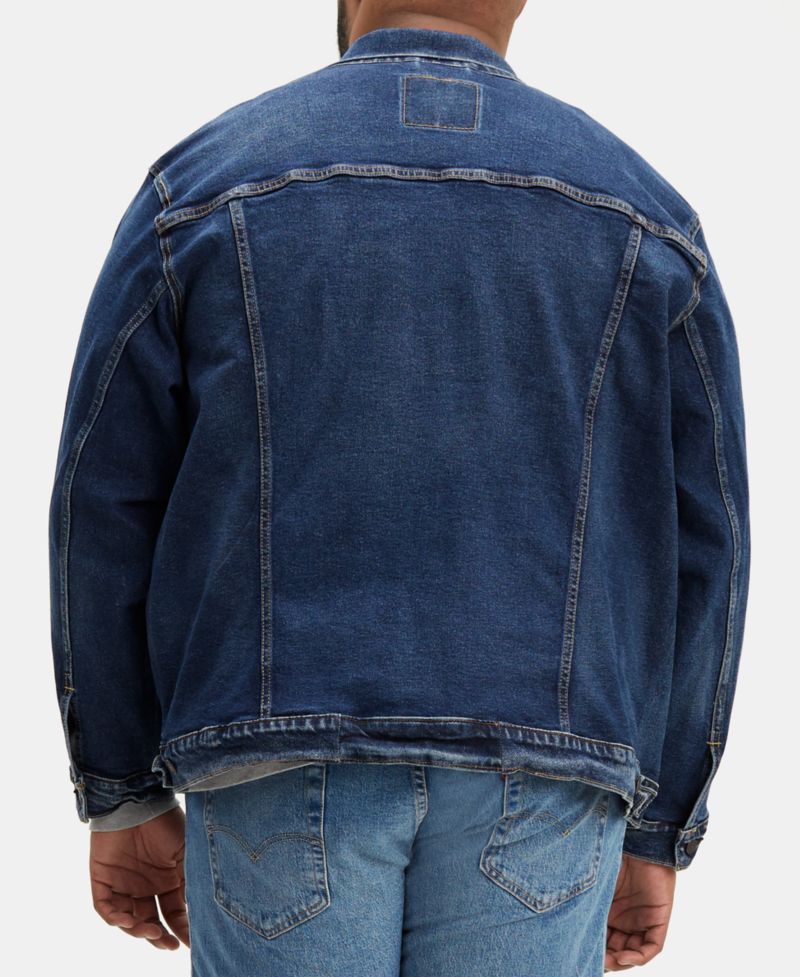 Men's Big & Tall Stretch Denim Trucker Jacket