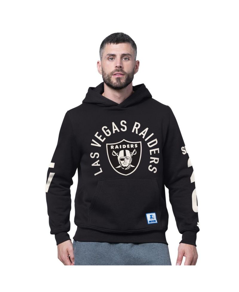 Men's Black Las Vegas Raiders Handoff Fleece Hoodie Sweatshirt
