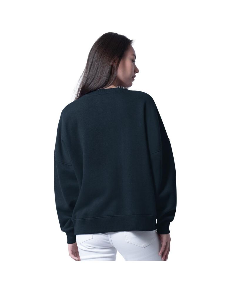 Women's Navy Houston Texans Oversized Feud Sweatshirt
