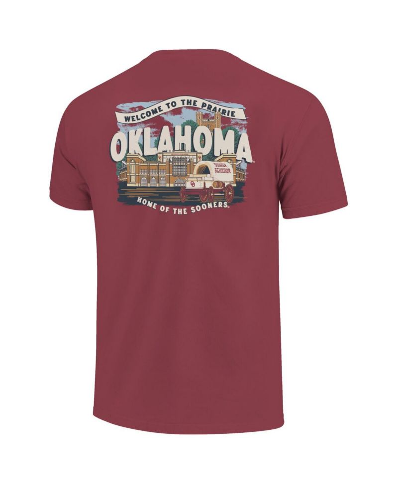 Big Boys and Girls Crimson Oklahoma Sooners Local Campus Scene T-Shirt