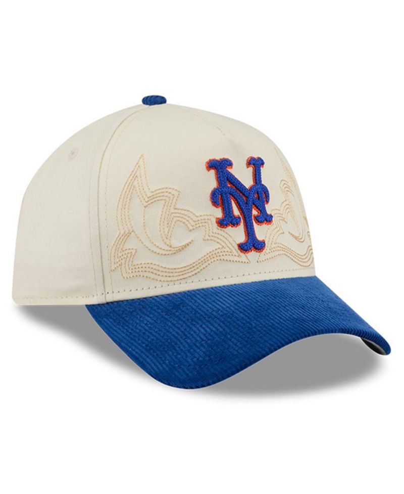 Men's Stone New York Mets Western Stitch 9FORTY A-Frame Adjustable Hat