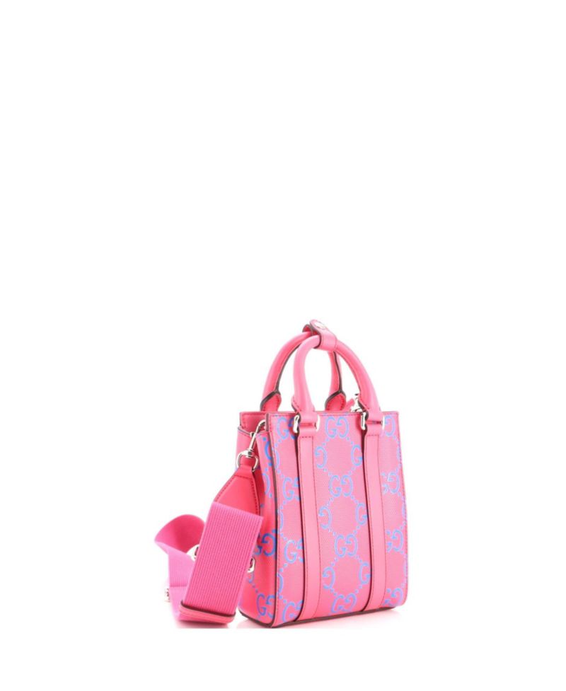 Mini Convertible Open Tote GG Embossed Perforated Leather