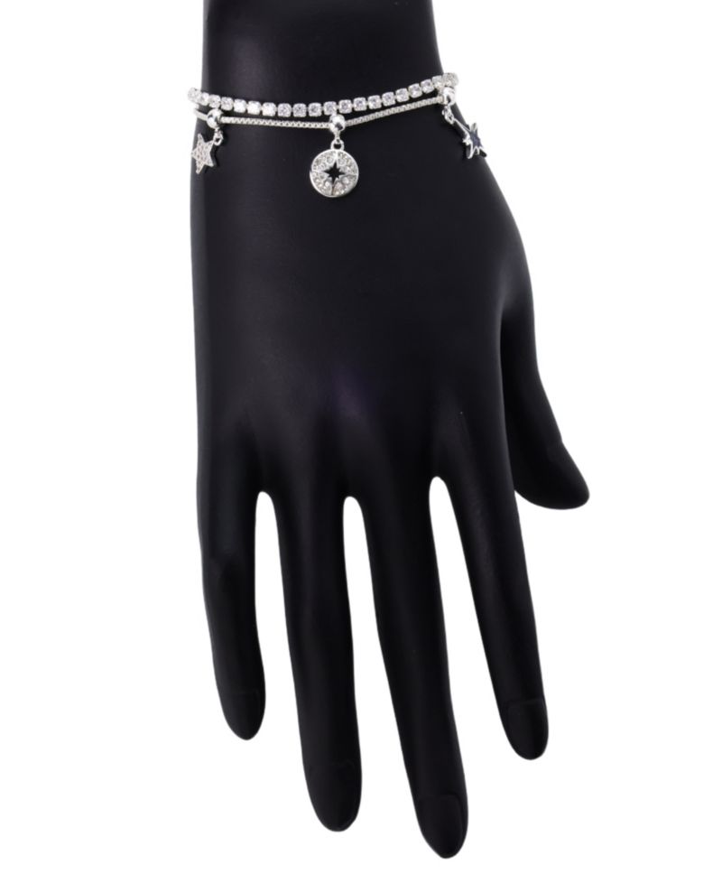 Cubic Zirconia and Crystal Celestial Bolo Bracelet