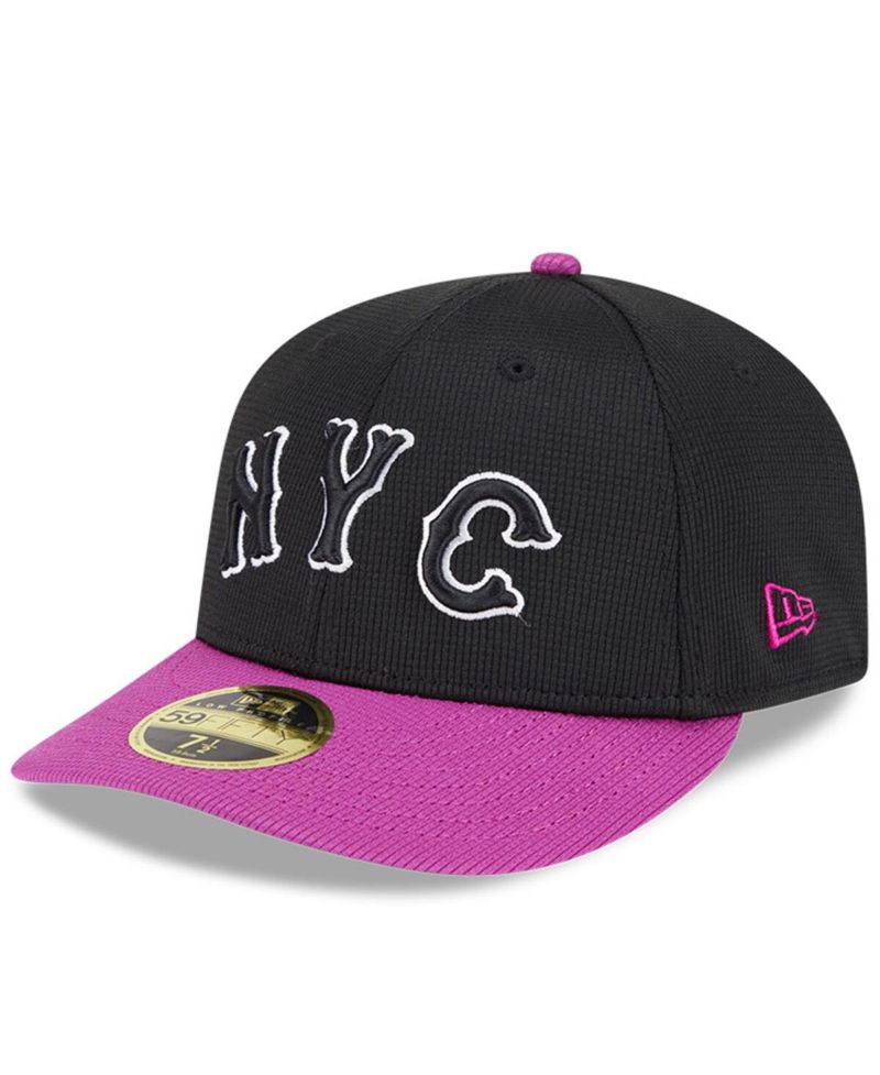 Men's Charcoal/Purple New York Mets City Connect Batting Practice Low Profile 59FIFTY Fitted Hat
