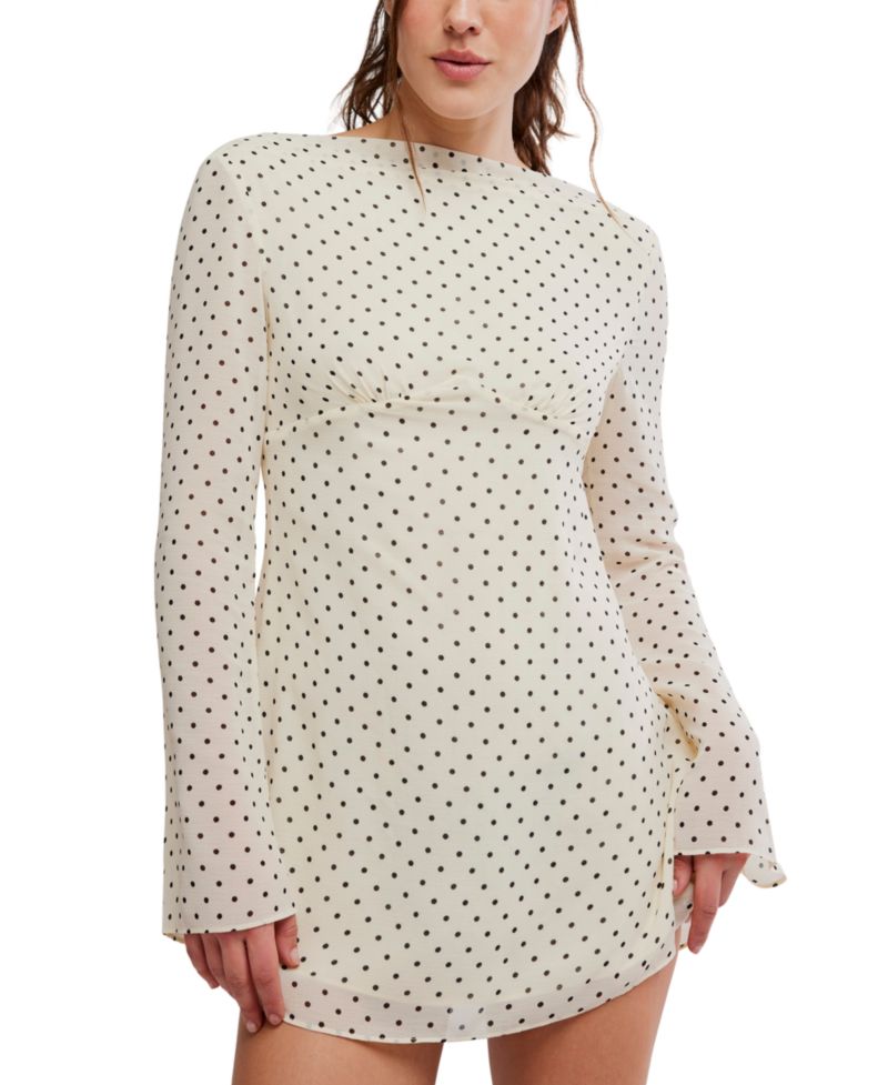 Women's Jolie Boat Neck Printed Mini Dress
