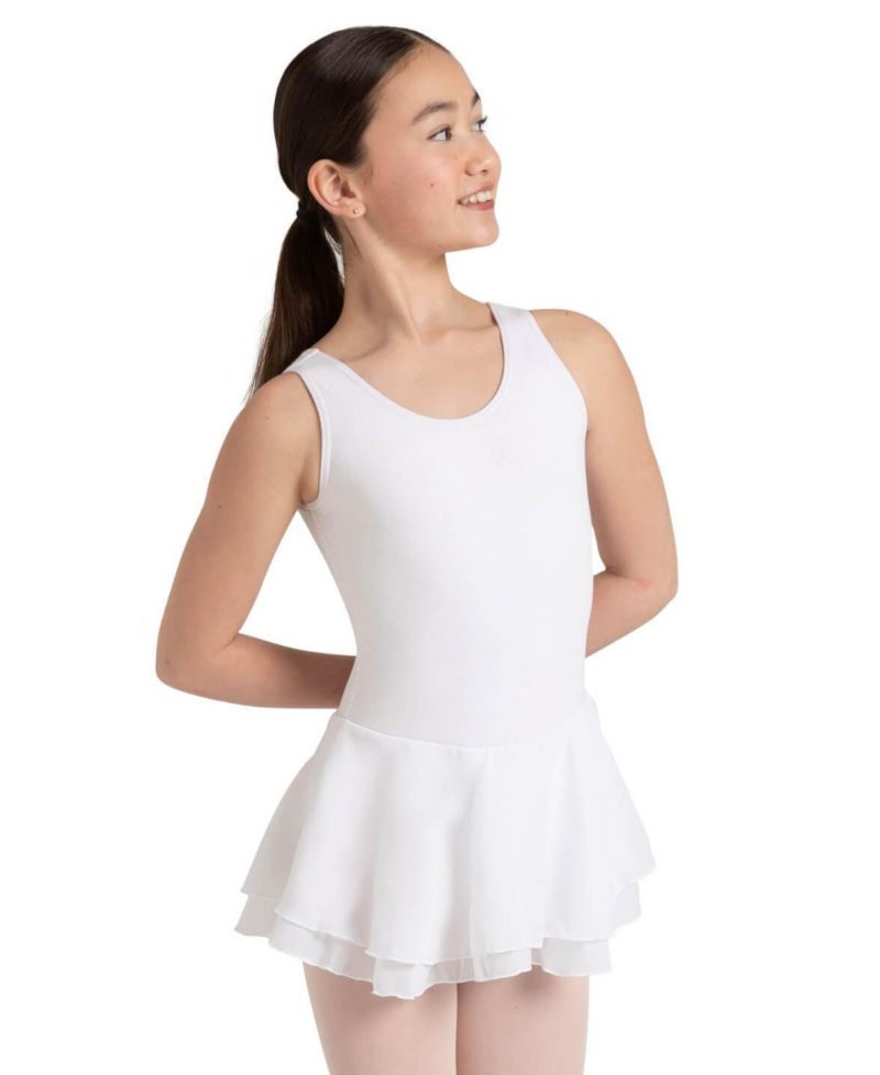 Double Layer Skirt Tank Dress - Girls