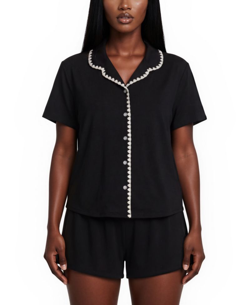 Women's Anneliese Stitch Top and Shorts, 2-Piece Set