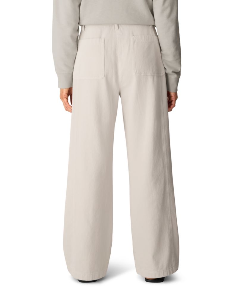 Women's High-Waist Wide-Leg Cotton Pants