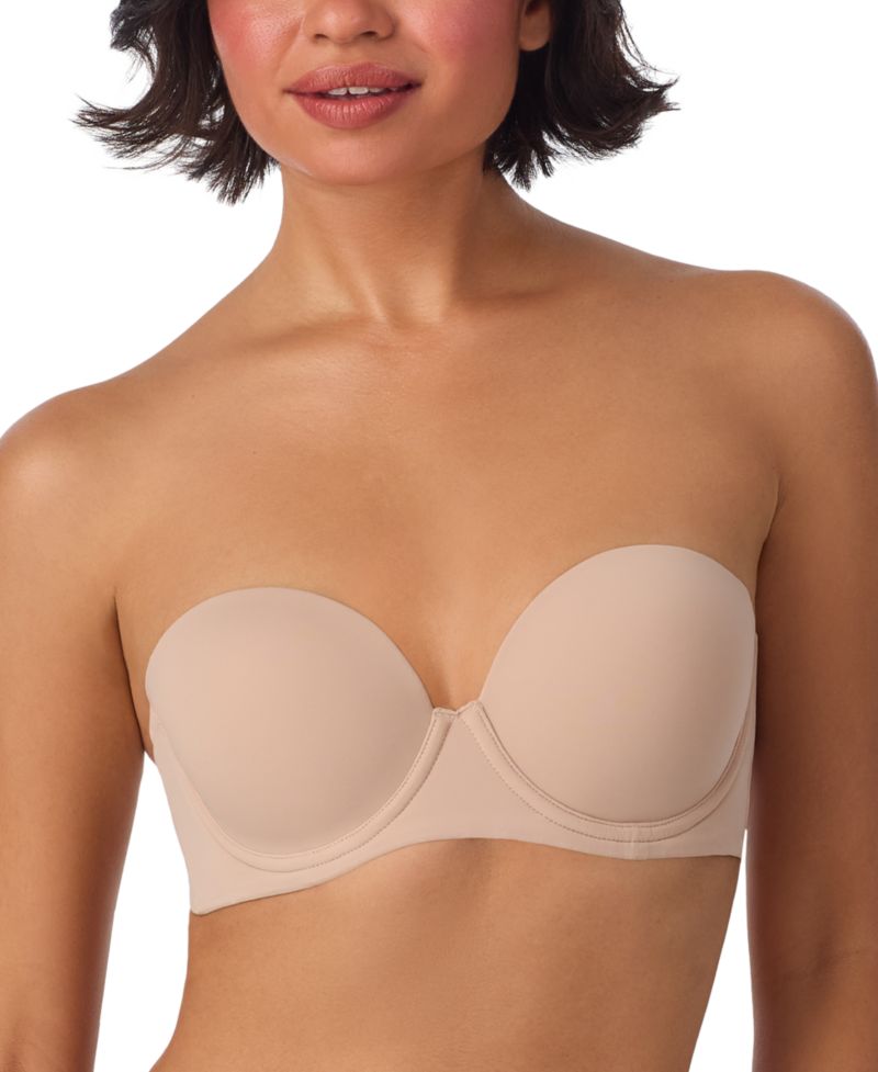 Women's Underwire Strapless Plunging Sleek Micro Bra
