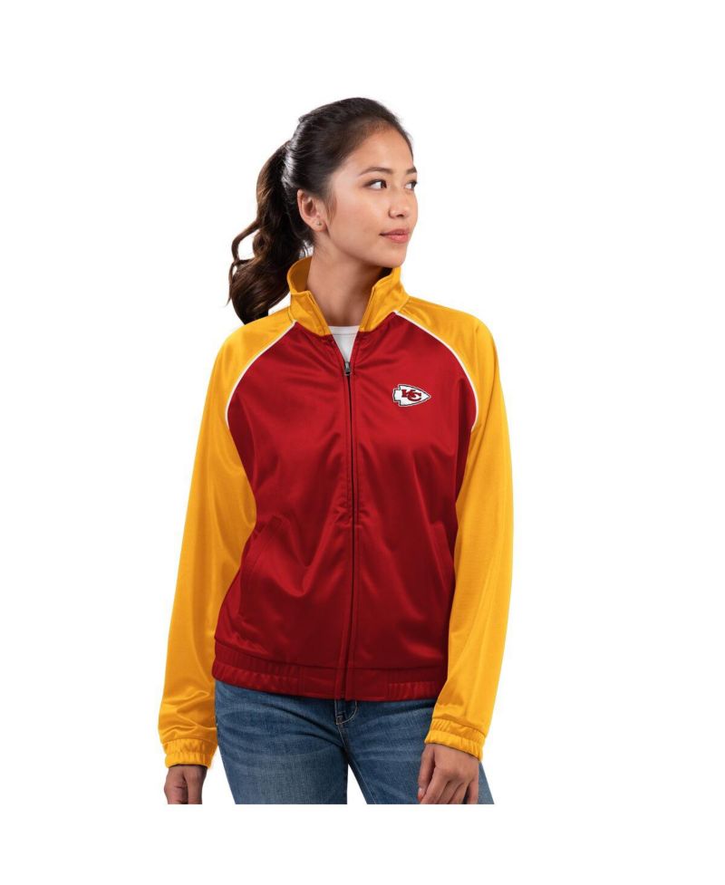 Women's Red Kansas City Chiefs Replay Full-Zip Track Jacket