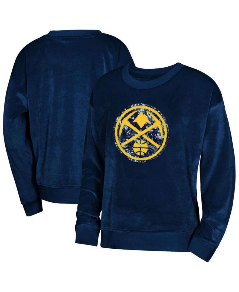 Big Boys and Girls Navy Denver Nuggets Step Back Sweatshirt