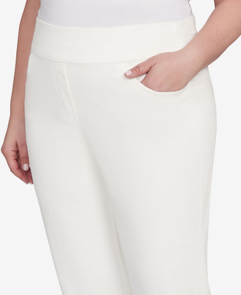Plus Size Vienna Allure Fit Flat Front Corduroy Average Length Pant