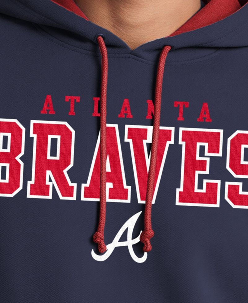 Men's Navy Atlanta Braves Fleece Hoodie