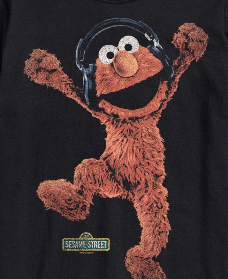 Men's Sesame Street Elmo Vintage Faded Short-Sleeve Graphic T-Shirt