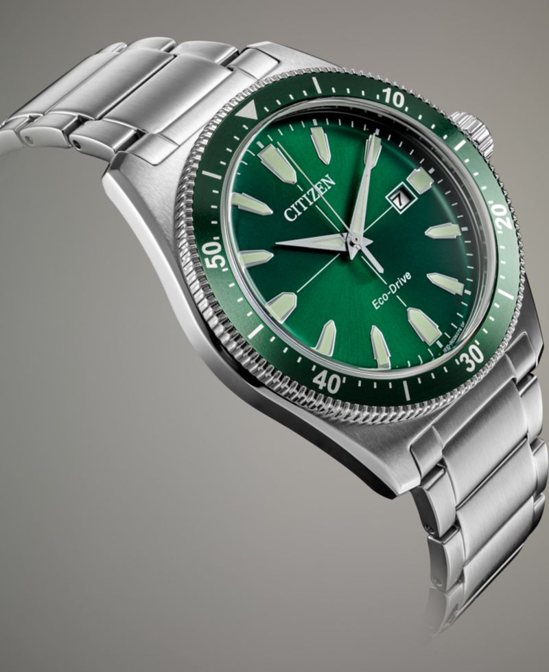 Eco-Drive Men's Brycen Stainless Steel Bracelet Watch 43mm
