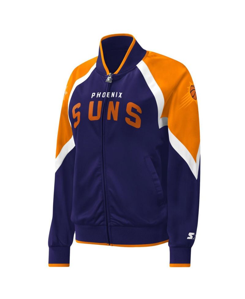 Women's Purple Phoenix Suns Slam Dunk Raglan Full-Zip Track Jacket