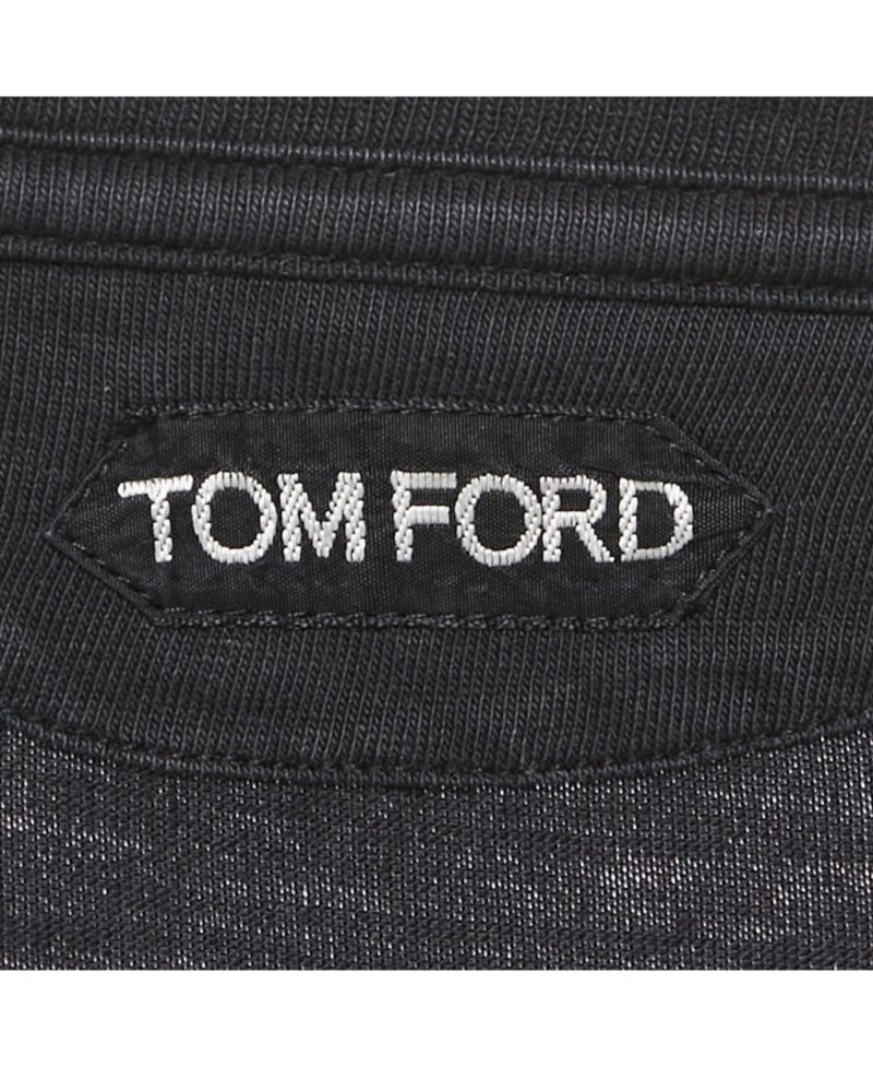 Men's Black Cotton Knit Front Pocket Crew Neck T-Shirt