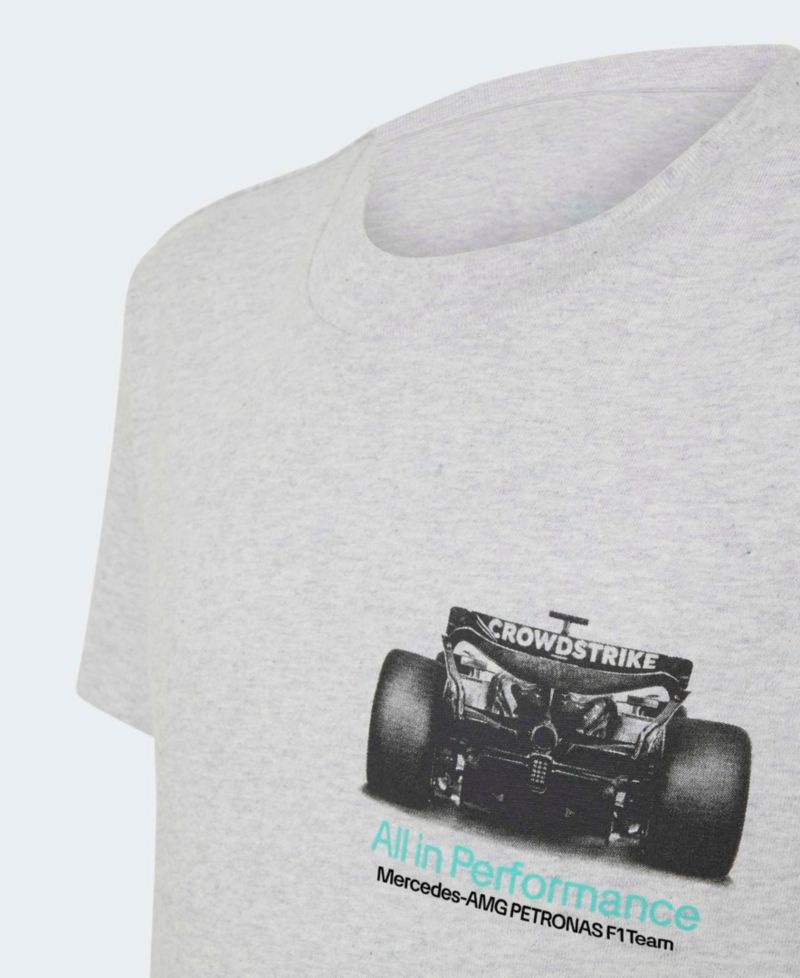Big Boys and Girls Gray Mercedes-AMG Petronas F1 Team Graphic T-Shirt