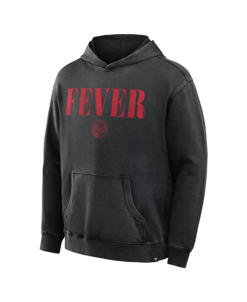 Men's Black Indiana Fever Relaxed Washed Hoodie