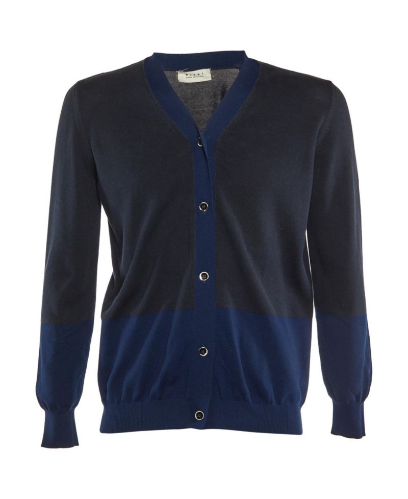 Men's Midnight Cotton Knit Button Front Cardigan