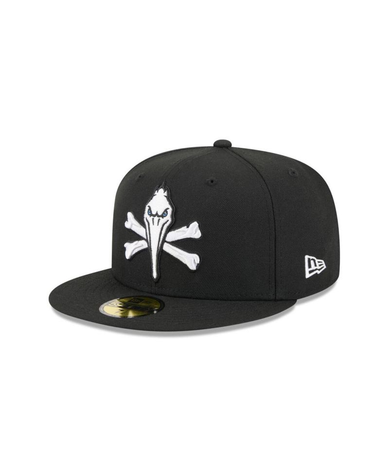 Men's Black Myrtle Beach Pelicans Theme Nights 59FIFTY Fitted Hat