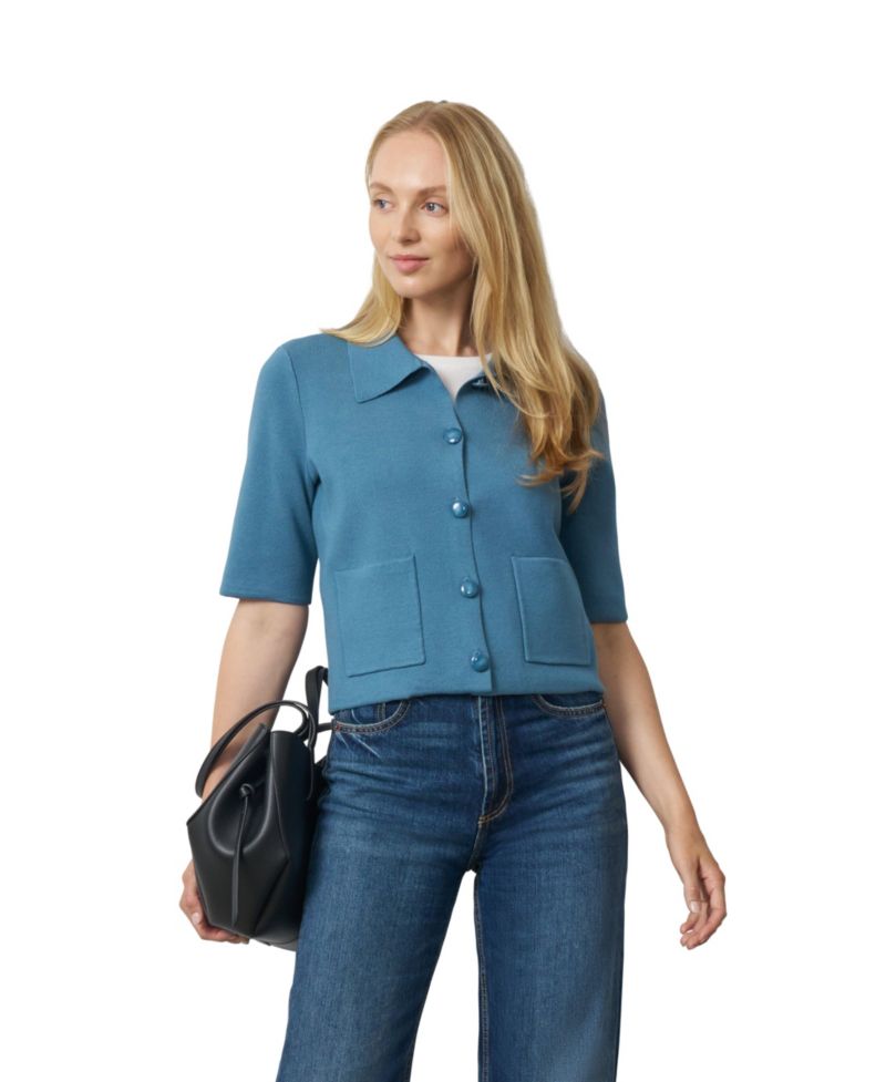 Women's Milano Knit Button-Front Cardigan
