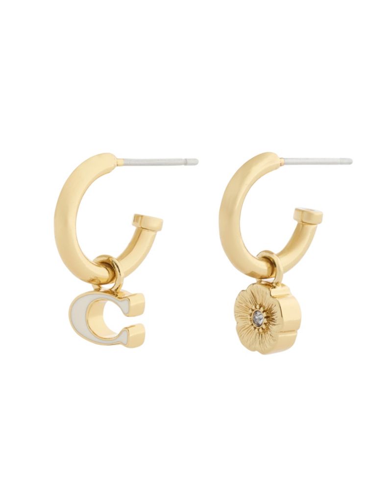 Chalk Signature C Tea Rose Mismatch Earrings
