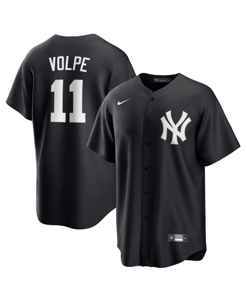 Men's Anthony Volpe Black New York Yankees Lights Out Replica Player Jersey