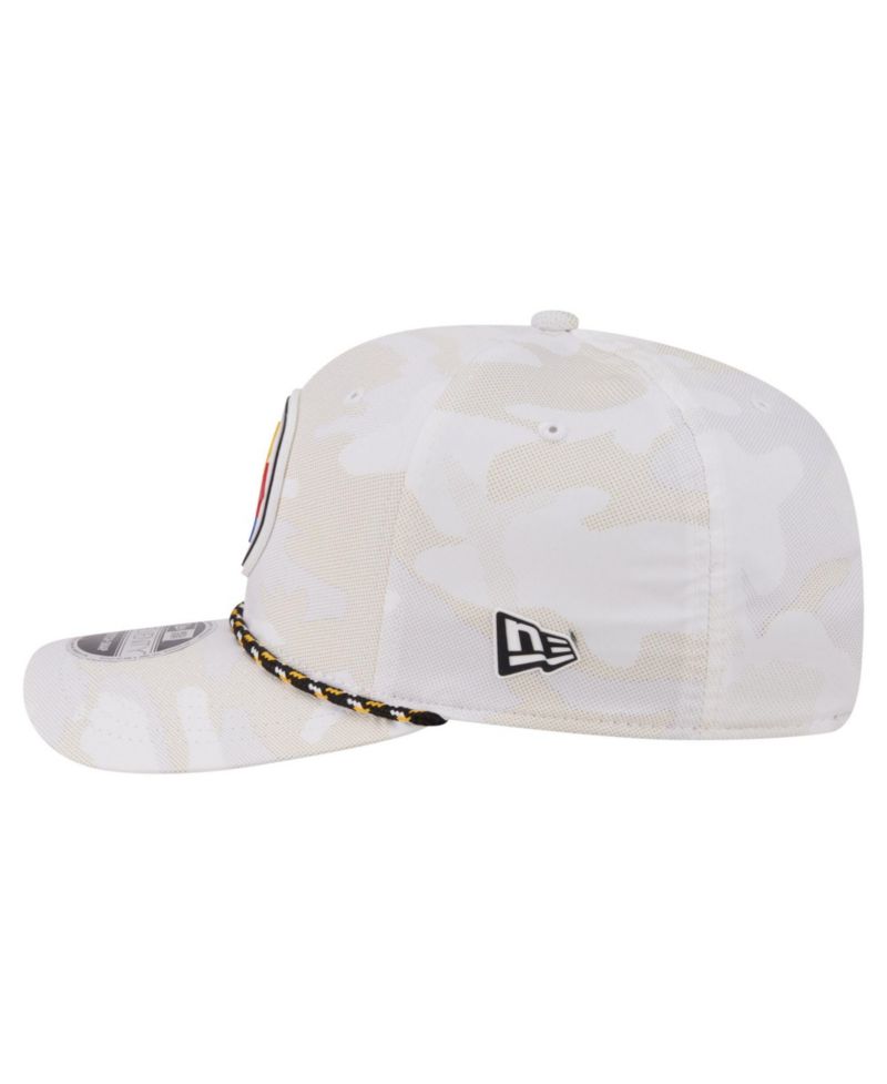 Men's White Pittsburgh Steelers Camo Rope 9SEVENTY Adjustable Hat