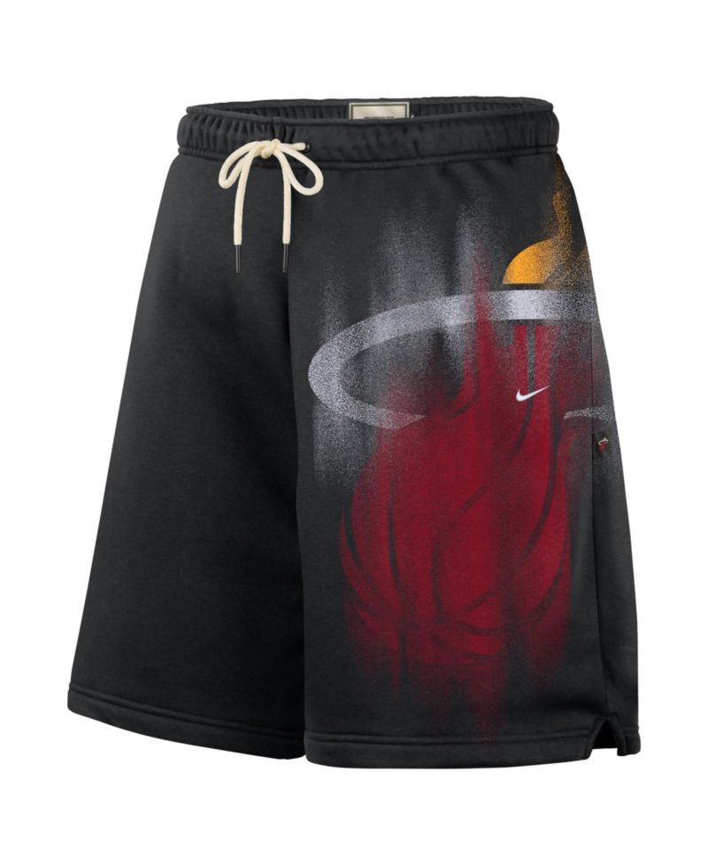 Men's Black Miami Heat 2026 Standard Issue Practice Icon Fleece Shorts