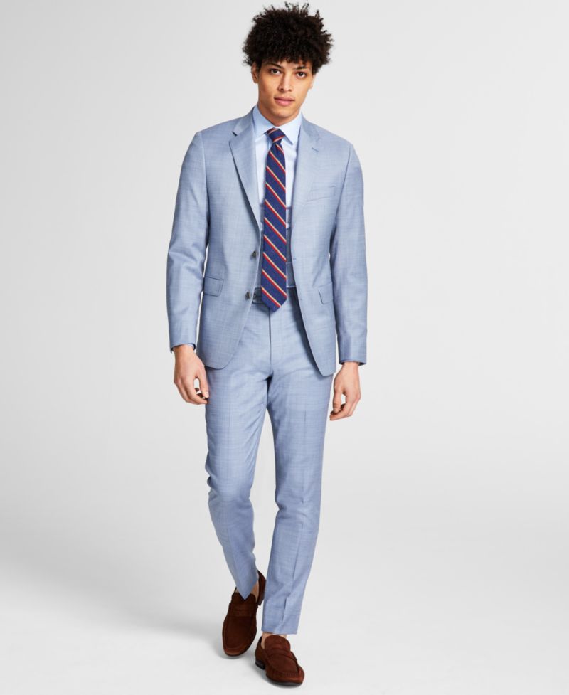 Men's Extra Slim Wool Blend Suit Pants