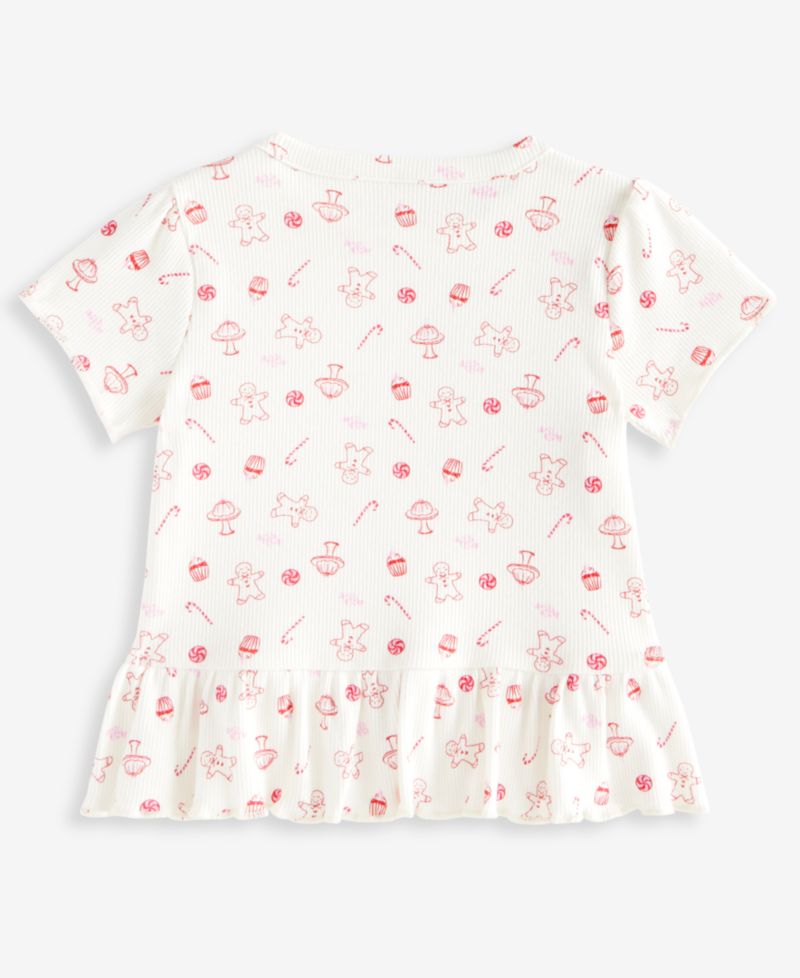 Baby Girls 3M-24M Mix & Match Short-Sleeve Treat-Print Peplum Top
