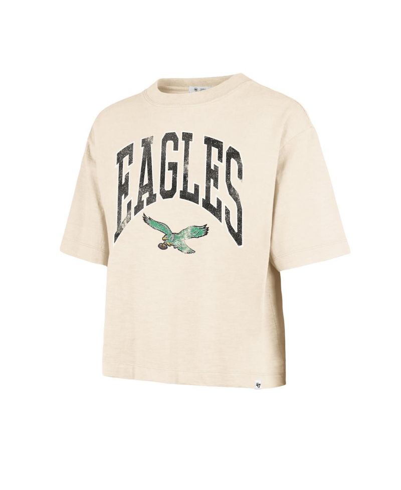 Women's Natural Philadelphia Eagles Cropped Mindi Slub T-Shirt