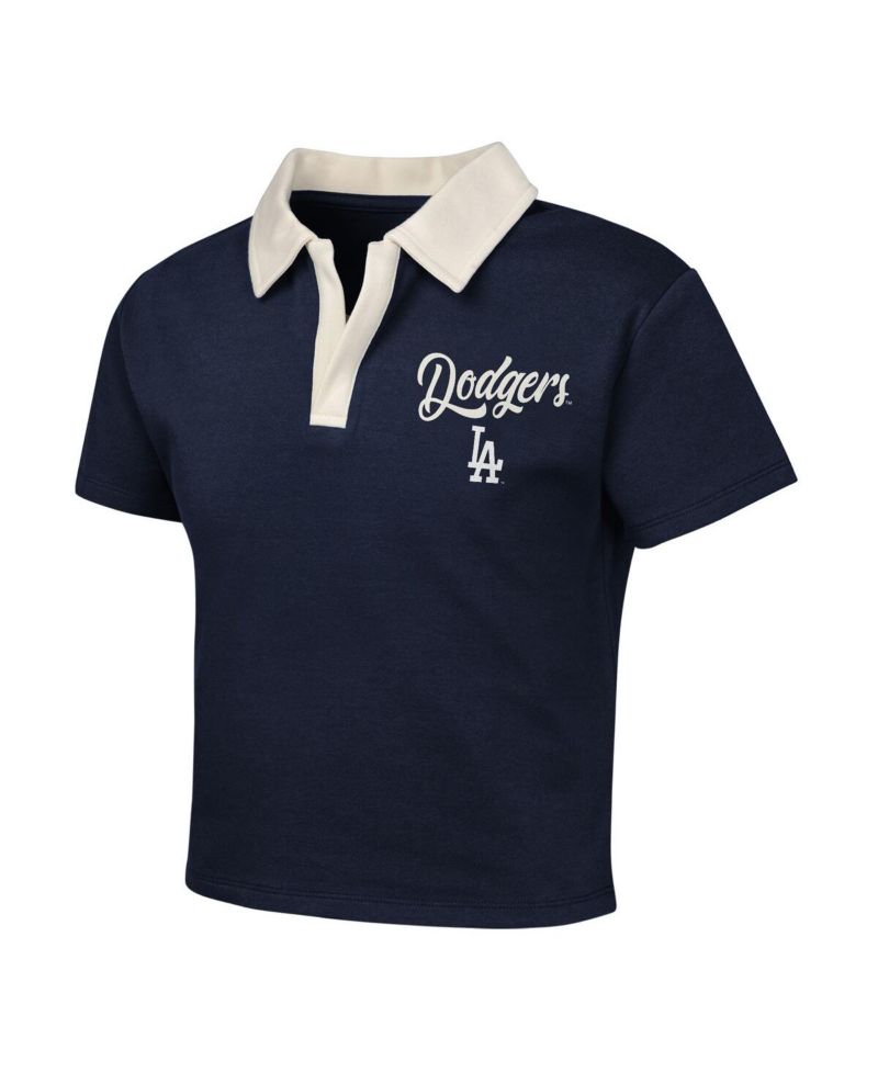 Big Girls 2-Piece Navy Los Angeles Dodgers Base Trainer Johnny Polo Shirt and Skort Set