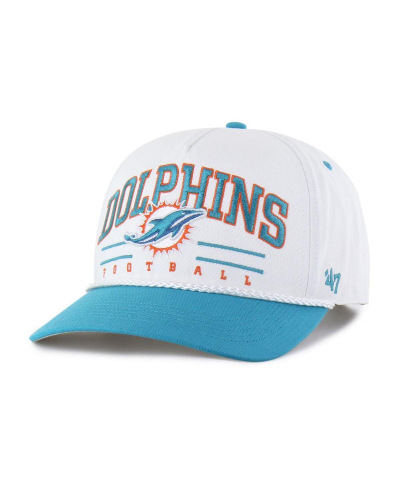 Men's White/Aqua Miami Dolphins Roscoe Two-Toned Hitch Adjustable Hat