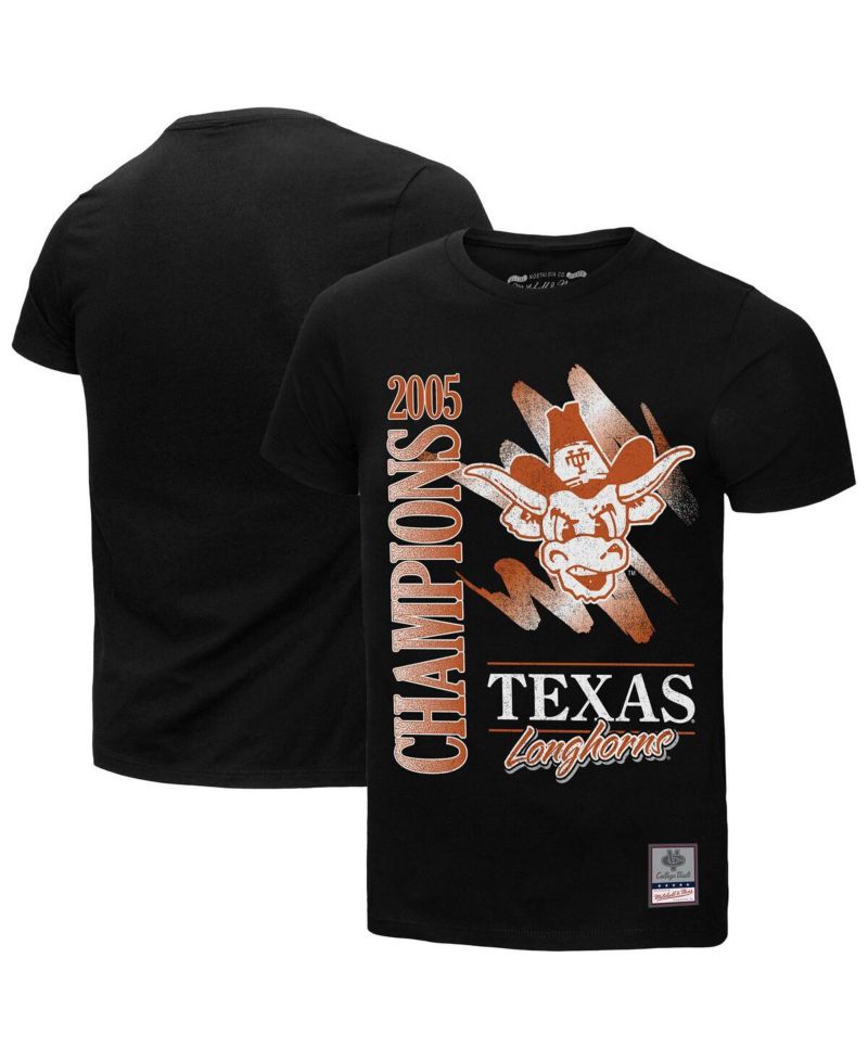 Men's Black Texas Longhorns Retro Brush Mineral Wash T-Shirt