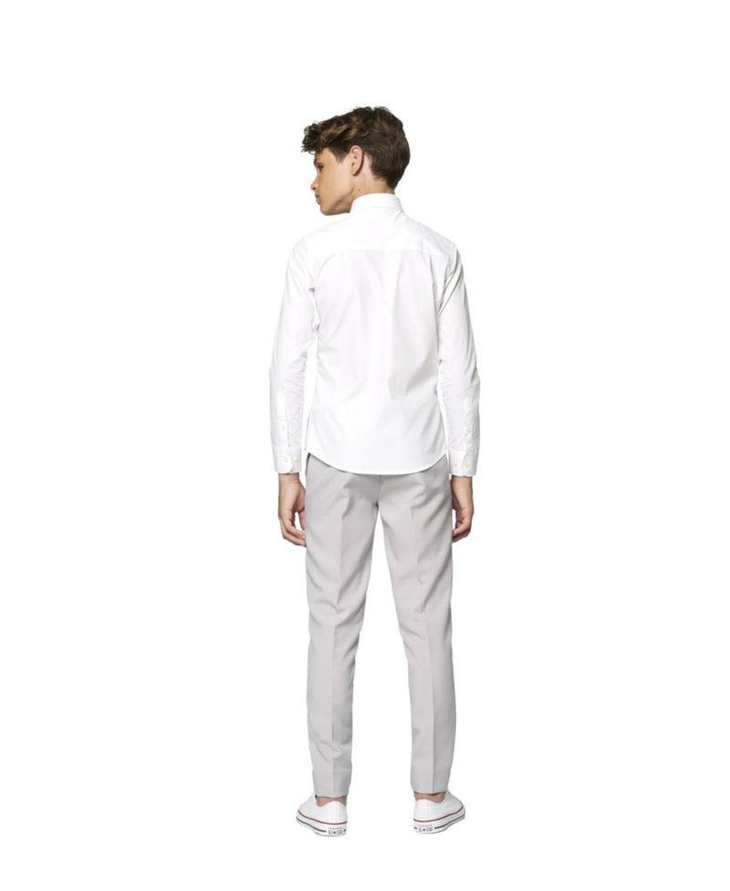 TEEN BOYS SHIRT LS WHITE KNIGHT