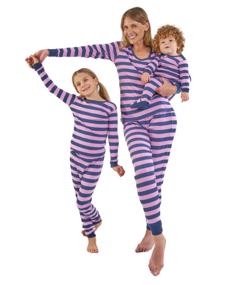 Baby Two Piece Cotton Striped Holiday Pajamas