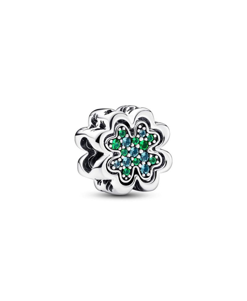 Crystals Splitable Four Leaf Clover Charm