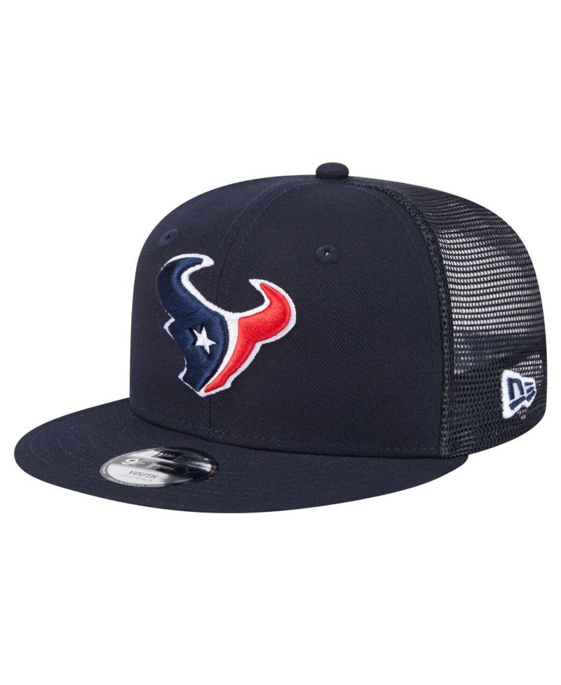 Big Boys and Girls Navy Houston Texans Main Trucker Snapback Hat