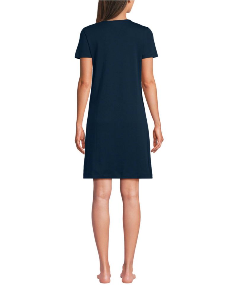 Women's Cotton Short Sleeve Knee Length Nightgown