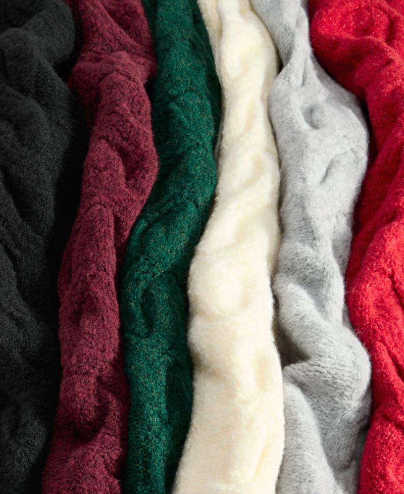 Women's Cable Boucl&eacute; Knit Muffler Scarf