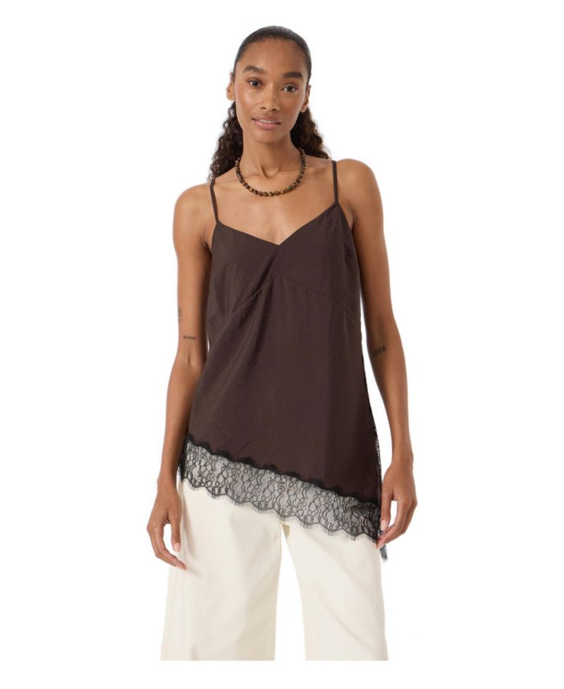 Women's Marnie Asymmetric Lace Trim Cami Top