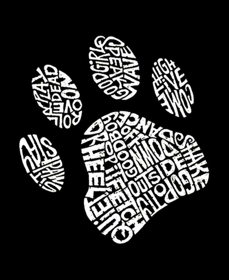 Plus Size Dog Paw Word Art Tank Top
