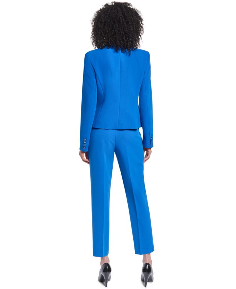 Women's V-Neck Cropped Tailored Blazer