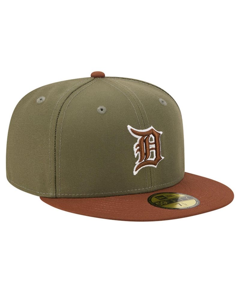 Men's Olive/Brown Detroit Tigers Color Pack 59FIFTY Fitted Hat