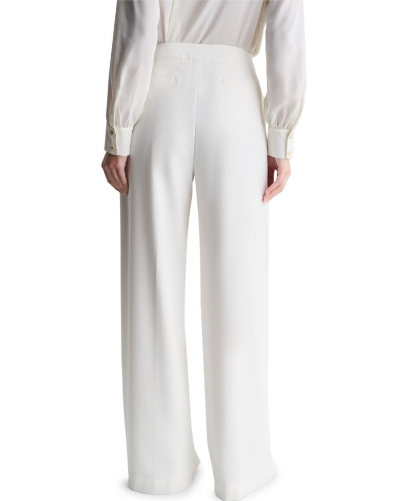 Women's High-Rise Pleated Wide-Leg Pants