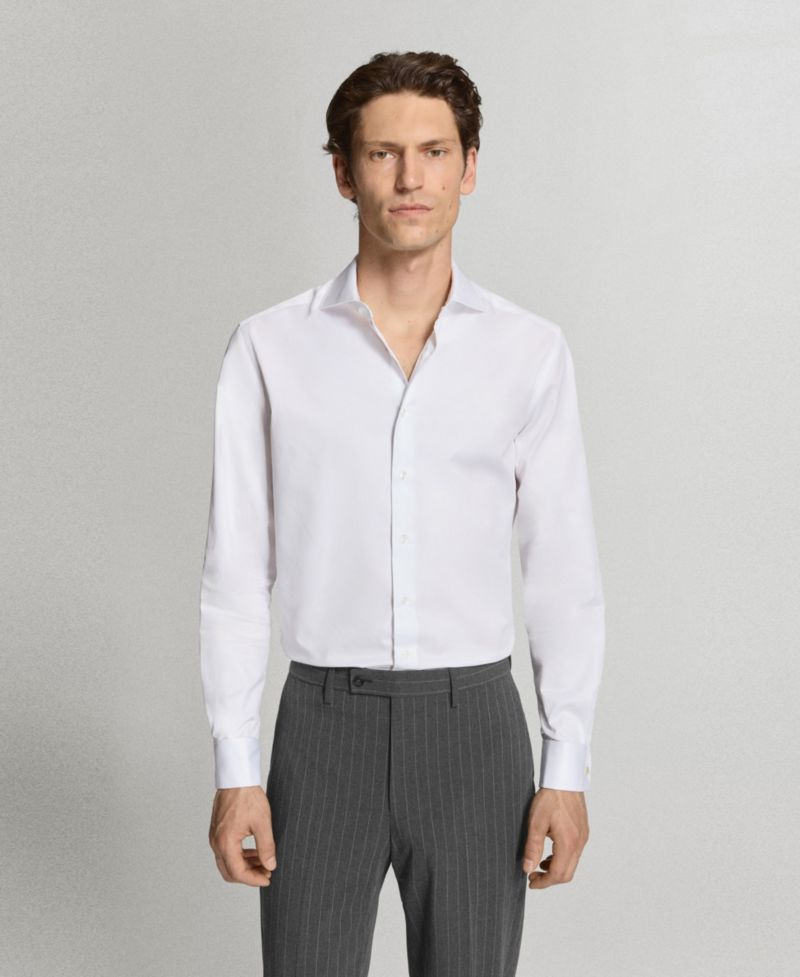 Men's Cotton Slim-Fit Dress Shirt
