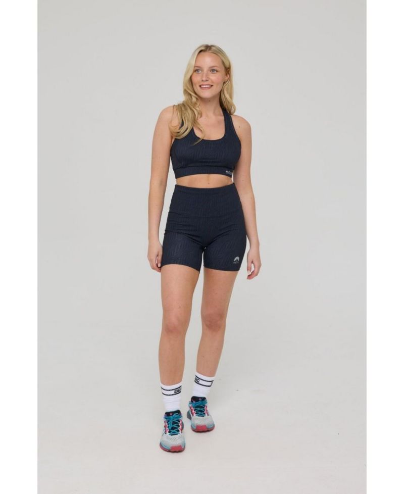 Infinite High Waisted Shorts - Black Tiger