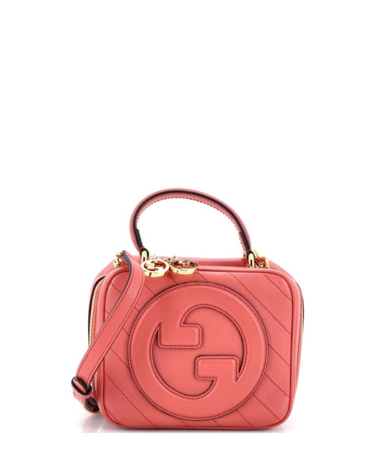 Blondie NM Top Handle Shoulder Bag Diagonal Quilted Leather